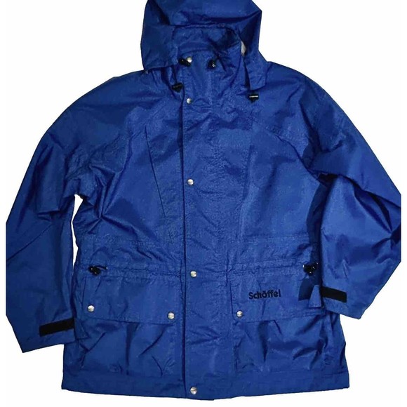 Schoffel Other - Schoffel Venturi Mens Waterproof Jacket Coat Size Medium Blue Hooded Full Zip